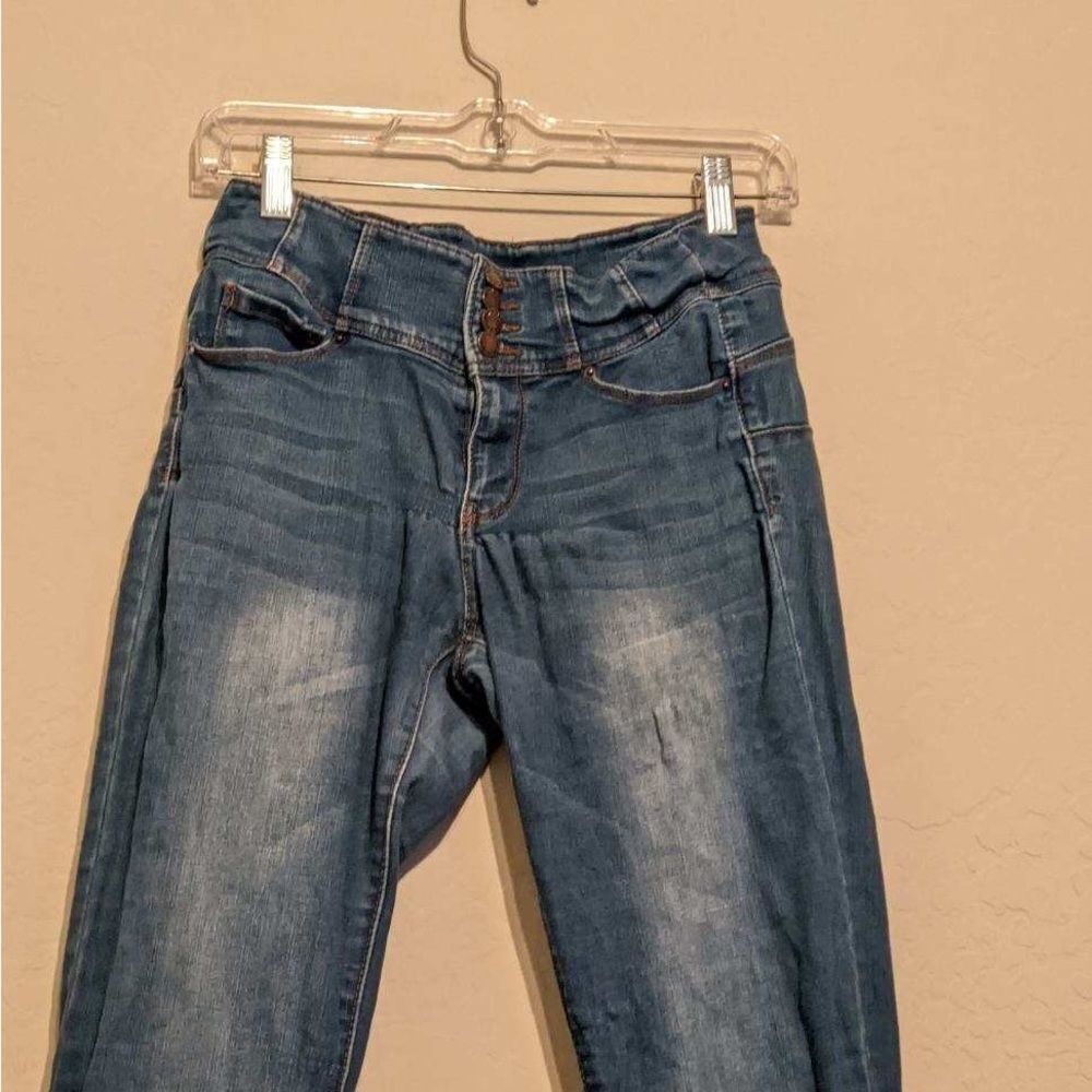 Wax jeans distressed stretchy jeans 5